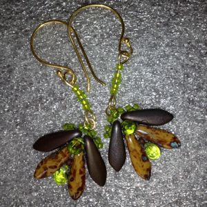 Green Pea Thunderbird Earrings