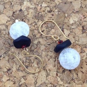 Bereted Moon Earrings