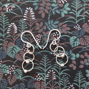 Silver Orb Trio Earrings