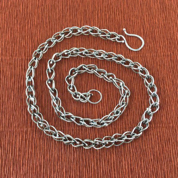 Crazy Eight Balled Silver Chain Necklace