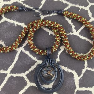 Circling Moon Pendant Necklace