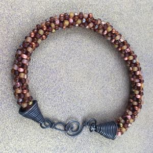 Copper Snakeskin Bracelet